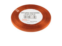 Wstążka satynowa 6mmx32m miedziana Brewis